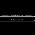 Tesla Model S 2012+ Stainless Steel LED Door Sills – Model S Logo