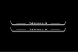 Tesla Model S 2012+ Stainless Steel LED Door Sills – Model S Logo