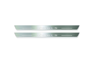 Tesla Model S 2012+ Stainless Steel LED Door Sills – Model S Logo
