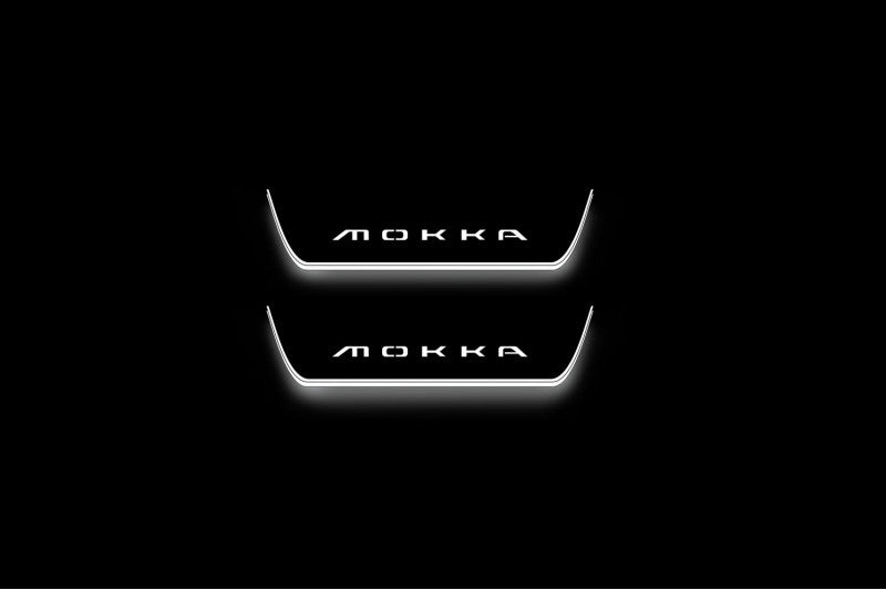 Opel Mokka II 2020+ Stainless Steel LED Door Sills – Mokka Logo