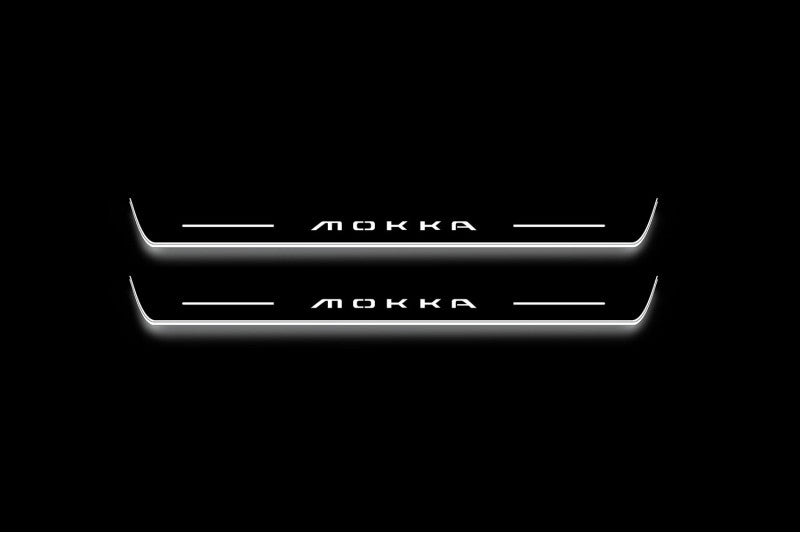 Opel Mokka II 2020+ Stainless Steel LED Door Sills – Mokka Logo