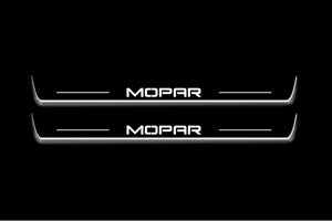 LED door sill plates for Dodge Charger LD 2011+ stainless steel with MOPAR logo