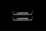 LED door sill plates Dodge Charger LD 2011+ in stainless steel with MOPAR logo