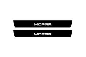 Dodge Durango III 2011+ Illuminated Matte Sill Plates with logo Mopar Dodge Led Door Sills PRO opdesign