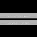 Illuminated LED Door Sill Tread Plates Ford Mustang VII 2023+ With Dark Horse Logo Ford Led Door Sills opdesign