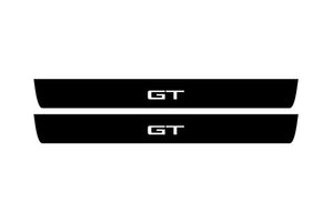 Ford Mustang VI 2015-2023 Illuminated Matte Sill Plates with logo GT Ford Led Door Sills PRO opdesign