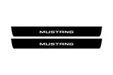 illuminated door sill protectors for Ford Mustang VI S550 2015+ with Mustang logo