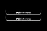 Hyundai i30 III 2017+ stainless steel illuminated entry guards with N Line Performance logo