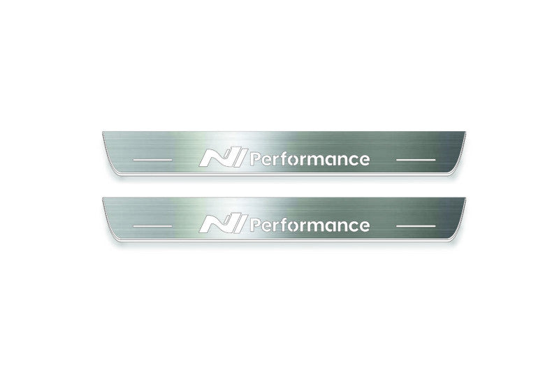 Hyundai Ioniq 5 2021+ stainless steel illuminated entry guards with N Line Performance logo