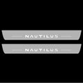 Illuminated LED Door Sill Tread Plates Lincoln Nautilus I 2019-2023 With Nautilus Logo Lincoln Led Door Sills opdesign