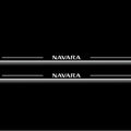Nissan Navara III D40 Stainless Steel LED Door Sills – Navara Logo