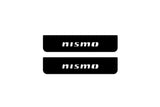 Nissan Armada II 2017+ illuminated door sill protectors stainless steel with Nismo logo