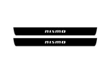 illuminated door sill protectors Infiniti Q50 2013+ stainless steel with Nismo logo
