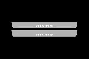 Illuminated LED Door Sill Tread Plates Infiniti Q50 2013-2024 With Nismo Logo Infiniti Led Door Sills decoinfabric