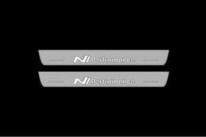Hyundai Ioniq 5 2021+ LED Door Sills Illuminated Scuff N Line Performance Logo Stainless Steel Entry Guards Door Sills Decoin