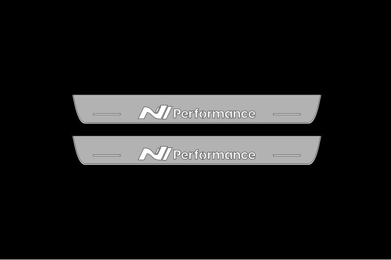 Hyundai Ioniq 5 2021+ LED Door Sills Illuminated Scuff N Line Performance Logo Stainless Steel Entry Guards Door Sills opdesign