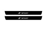 illuminated door sill protectors Lexus NX I 2014+ stainless steel with F Sport logo