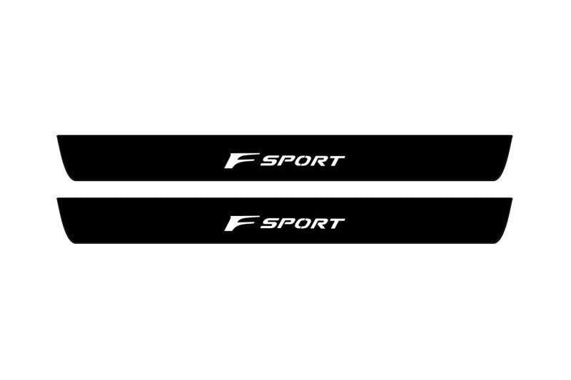 illuminated door sill protectors Lexus NX I 2014+ stainless steel with F Sport logo