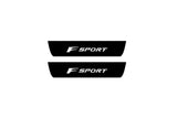 stainless steel illuminated door sill protectors for Lexus NX I 2014+ with F Sport logo