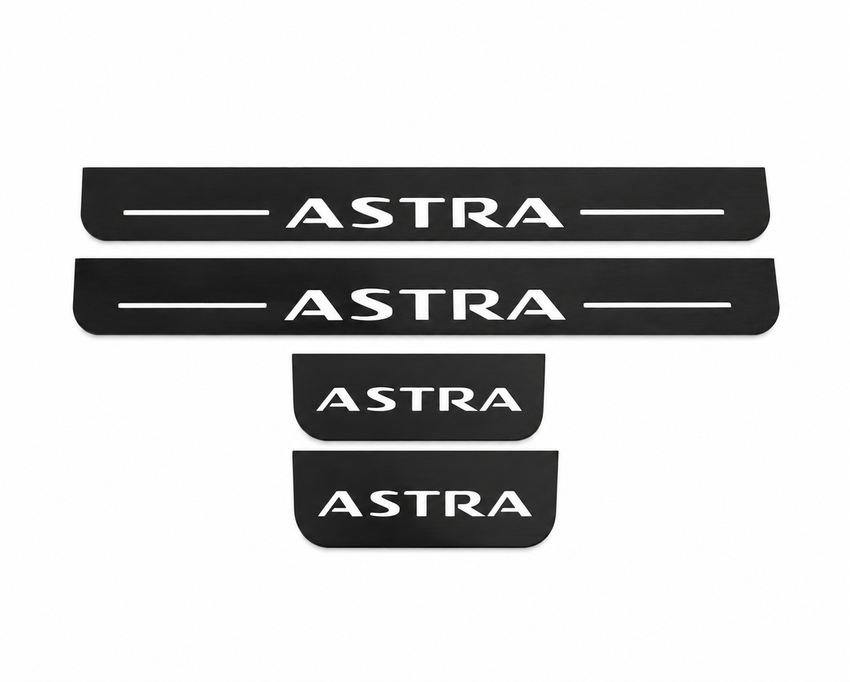 Opel Astra H Matte PRO LED door sills with Astra design