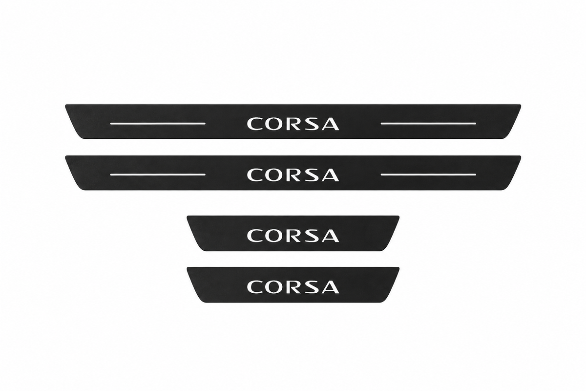 Opel Corsa F Matte PRO LED door sills with Corsa design