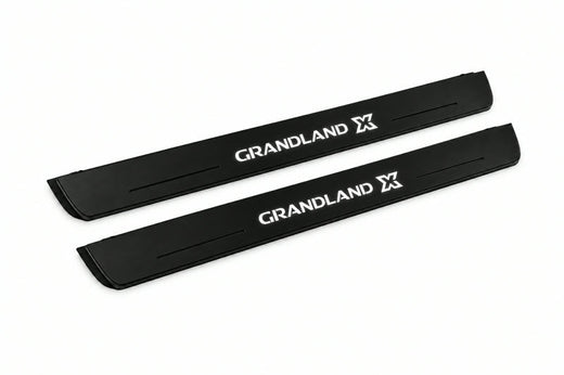 Opel Grandland X 2017–Present — Matte PRO LED Door Sills — Grandland X Logo