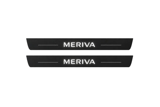 Opel Meriva A 2002–2010 — Matte PRO LED Door Sills — Meriva Logo