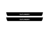 Mitsubishi Outlander II CW 2007+ illuminated door sill protectors with Outlander logo