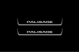 LED door sill plates for Hyundai Palisade LX2 2020+ stainless steel with Palisade logo