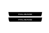 illuminated door sill protectors Hyundai Palisade LX2 2020+ stainless steel with Palisade logo