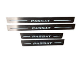Volkswagen Passat B8 2015+ stainless steel illuminated entry guards with Passat logo