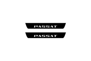 Volkswagen Passat B8 2015-2023 Illuminated Matte Sill Plates with logo Passat Volkswagen Led Door Sills PRO opdesign
