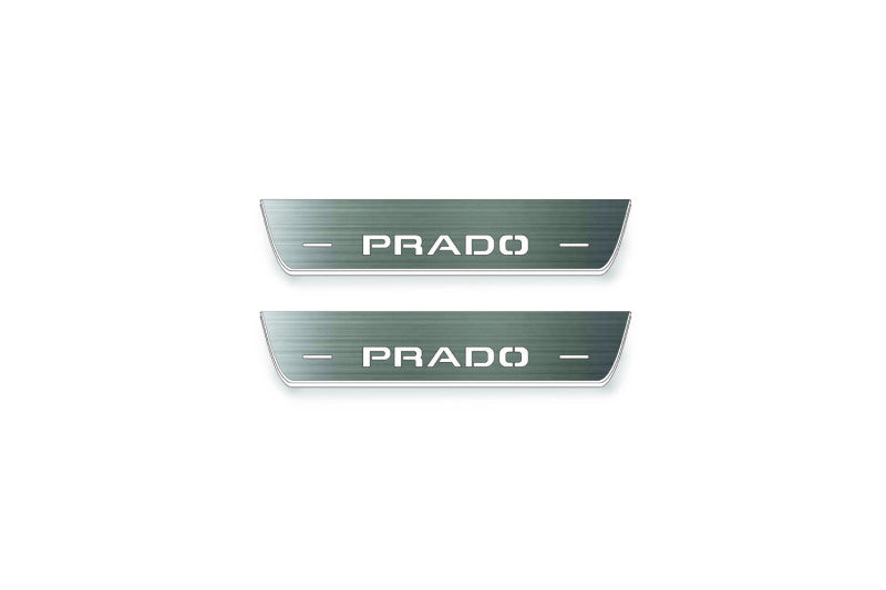 Toyota Prado 250 2023+ Stainless Steel LED Door Sills – Prado Logo