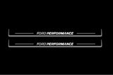 Ford Mustang V S197 2005+ LED door sill plates in stainless steel with Ford Performance logo