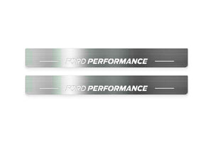 Ford Mustang VII 2023+ LED Door Sills Illuminated Scuff Ford Performance Logo Stainless Steel Entry Guards