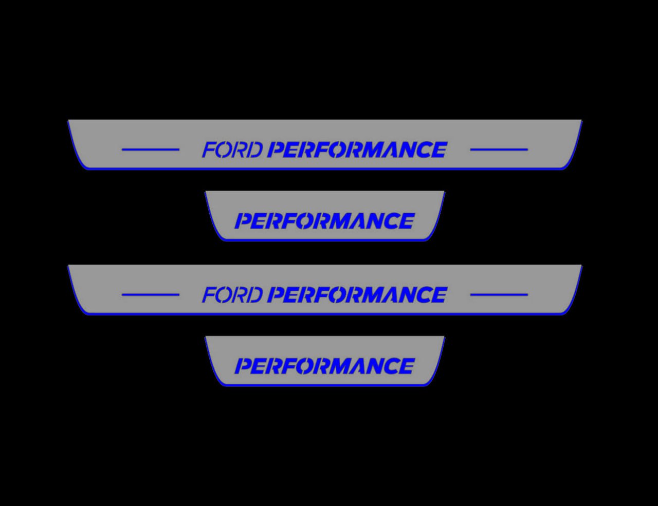 Illuminated LED Door Sill Tread Plates Ford Focus IV 2018+ With Ford Perfomance Logo (type 2) Ford Led Door Sills opdesign