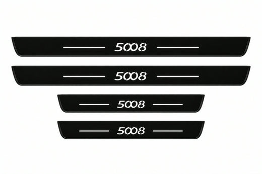 Peugeot 5008 I 2009–2016 — Matte PRO LED Door Sills — 5008 Logo