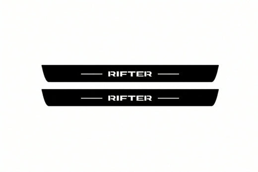 Peugeot Rifter 2018–2026 — Matte PRO LED Door Sills — Rifter Logo