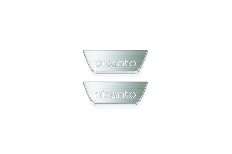 Kia Picanto III 2017+ Stainless Steel LED Door Sills – Picanto Logo