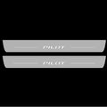 Illuminated LED Door Sill Tread Plates Honda Pilot III 2016-2023 With Pilot Logo Honda Led Door Sills opdesign