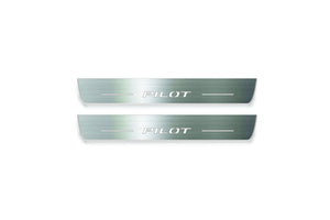 Honda Pilot III 2016-2023 LED Door Sills Illuminated Scuff Pilot Logo Stainless Steel Entry Guards Door Sills Decoin