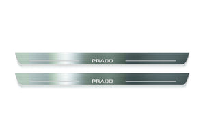 Toyota Prado 120 2002+ Stainless Steel LED Door Sills – Prado Logo