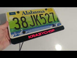 Single-color LED license plate badge — example design
