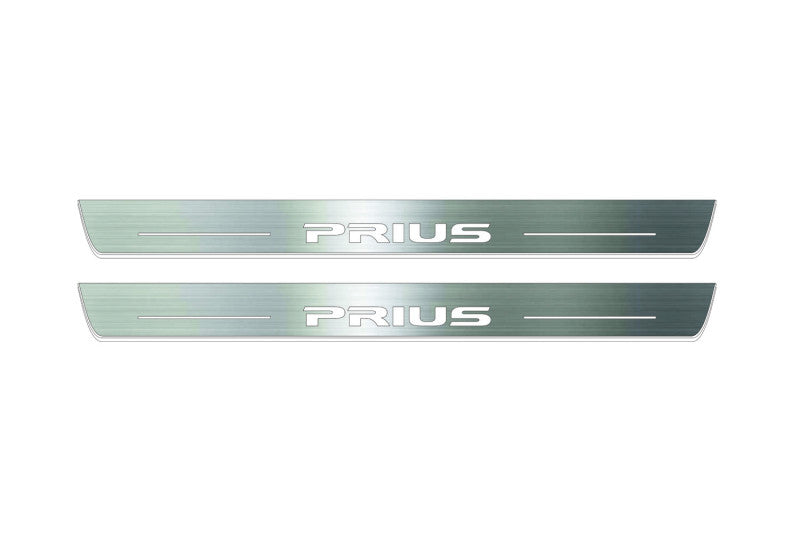 Toyota Prius III ZVW30 Stainless Steel LED Door Sills – Prius Logo