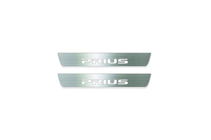 Toyota Prius III ZVW30 Stainless Steel LED Door Sills – Prius Logo