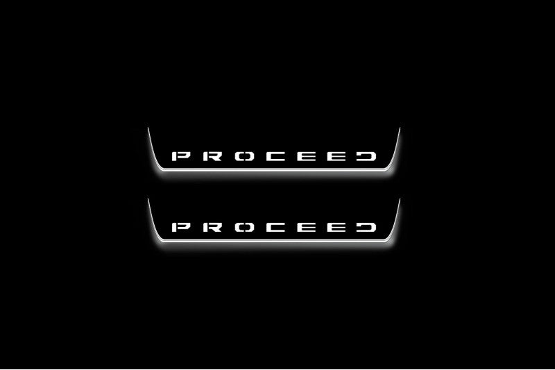 Kia Proceed III 2018+ Stainless Steel LED Door Sills – Proceed Logo