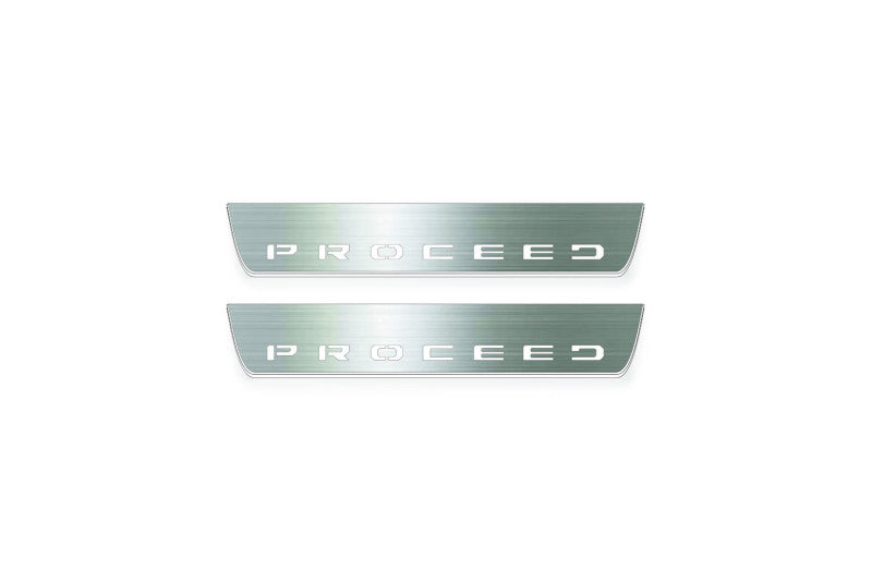 Kia Proceed III 2018+ Stainless Steel LED Door Sills – Proceed Logo