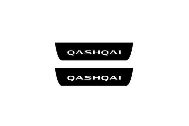 Nissan Qashqai III J12 2021+ door sill plates in stainless steel with Qashqai logo