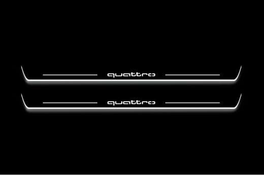 Audi A6 Avant 4K5 2018–Present — Stainless Steel LED Door Sills — Quattro Logo
