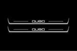 Fiat Qubo 2008+ LED door sill plates stainless steel with Qubo logo